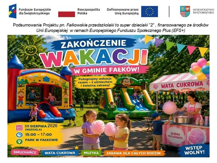 Pożegnanie wakacji w Fałkowie – rodzinna zabawa w Parku Podworskim