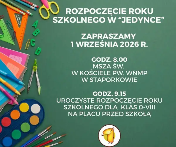 Rozpoczęcie roku szkolnego 2026/2027 – dowozy autobusowe