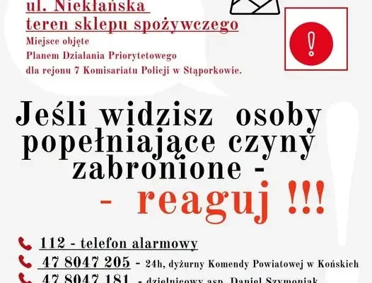 Wólka Zychowa pod szczególnym nadzorem policji – nowy Plan Działania