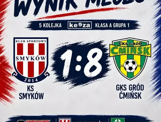 Wysoka porażka KS Smyków z GKS Gród Ćmińsk 1:8