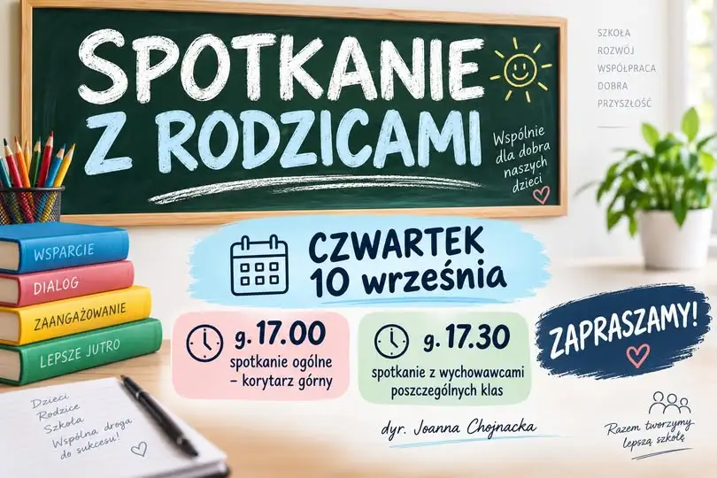Spotkanie z rodzicami w nowym roku szkolnym – zaproszenie