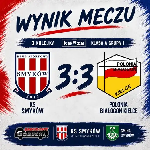 Remis w Miedzierzy: KS Smyków dzieli się punktami z Polonią Białogon