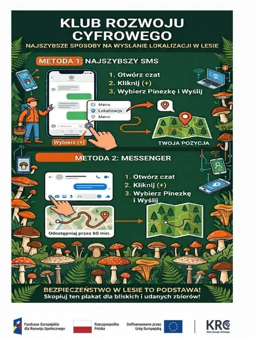 Sezon grzybowy w pełni – jak nie zgubić się w lesie? Proste cyfrowe sposoby na wezwanie pomocy