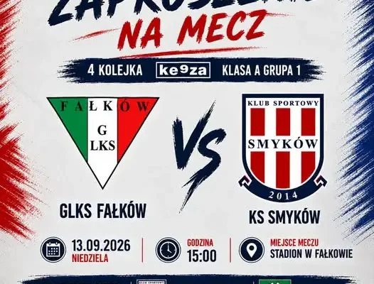 4. kolejka KEEZA Klasa A: GLKS Fałków zmierzy się z KS Smyków