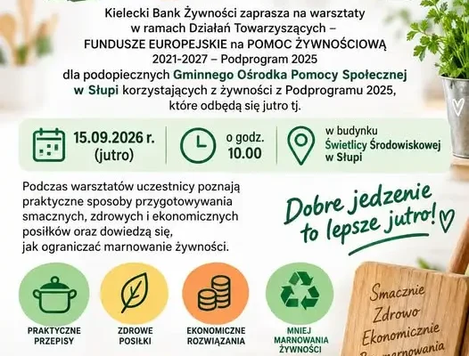 Warsztaty kulinarne w Słupi – zdrowe i tanie gotowanie dla podopiecznych GOPS