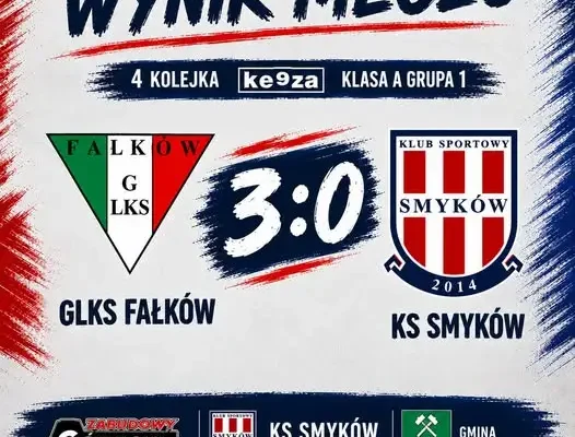 GLKS Fałków 3:0 KS Smyków – porażka w 4. kolejce klasy A
