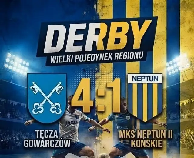 Derby dla Tęczy Gowarczów! Wysokie zwycięstwo 4:1