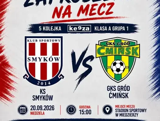 GKS Gród Ćmińsk zagra u siebie w 5. kolejce KEEZA Klasy A