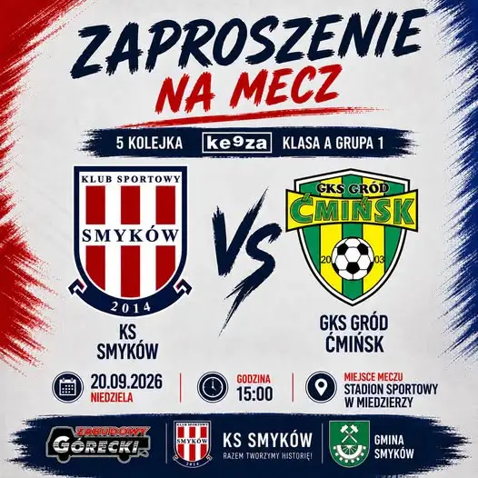 GKS Gród Ćmińsk zagra u siebie w 5. kolejce KEEZA Klasy A