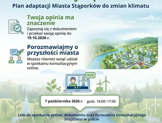 Stąporków zaprasza mieszkańców do konsultacji Planu Adaptacji do zmian klimatu