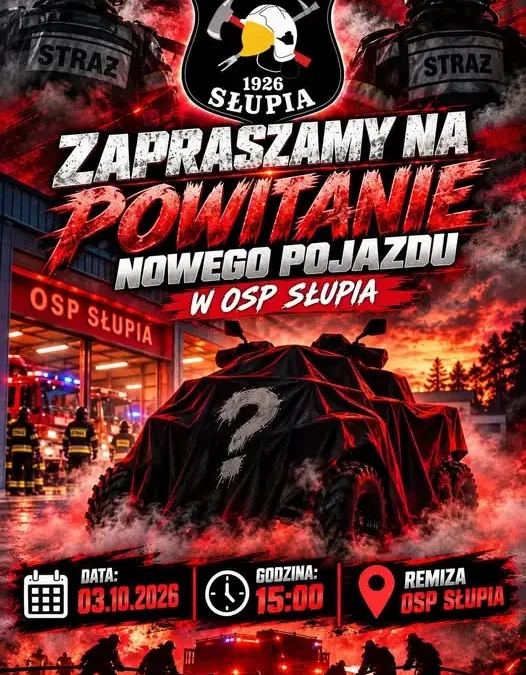 OSP Słupia zaprasza na powitanie nowego pojazdu. Święto jednostki już 3 października