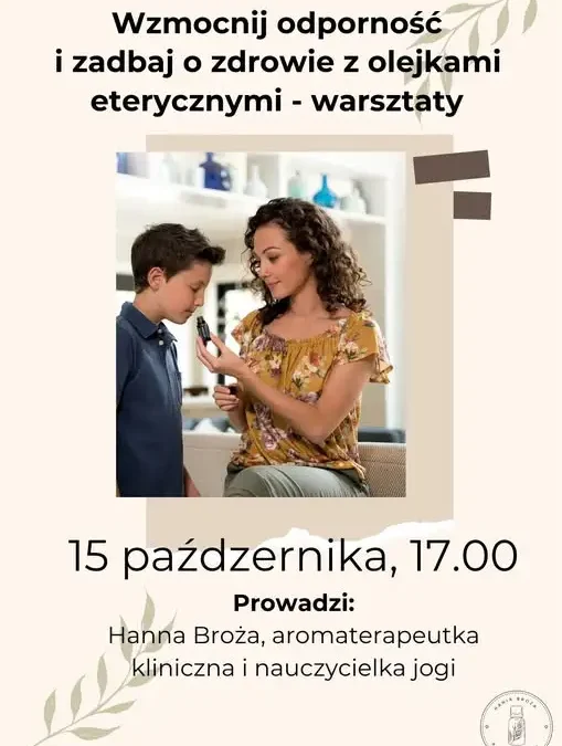 Bezpłatne spotkanie o aromaterapii w Stąporkowie – 15 października
