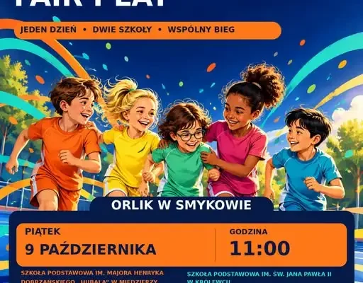 Bieg Fair Play PKOl 2026 na Orliku w Smykowie – wspólny start uczniów z Miedzierzy i Królewca
