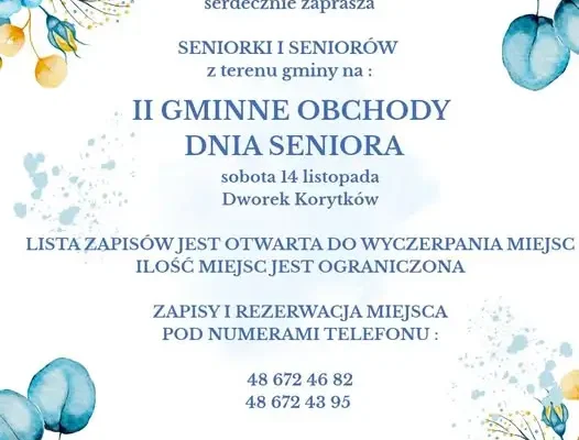 Gowarczów zaprasza seniorów na wspólne świętowanie – II Gminne Obchody Dnia Seniora