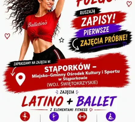Balletino w Stąporkowie: ruszają zapisy na zajęcia Latino i Ballet dla dzieci i dorosłych