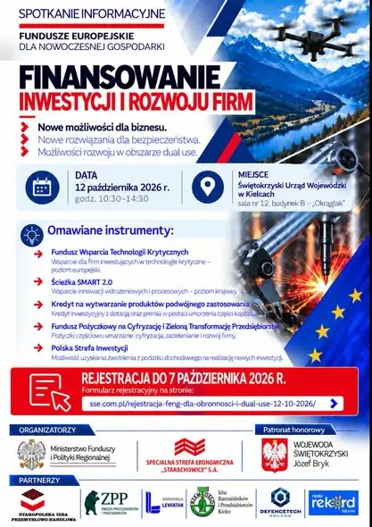 Bezpłatne spotkanie dla przedsiębiorców w Kielcach – fundusze na innowacje i obronność