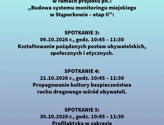 Stąporków: harmonogram spotkań z policjantem w MGOKiS