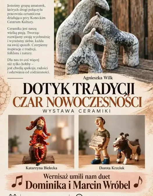 Wernisaż ceramiki w Koneckim Centrum Kultury – zaprezentują się mieszkanki gminy Gowarczów