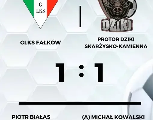 Remis 1:1 w 8. kolejce A klasy. GLKS Falków nadal liderem