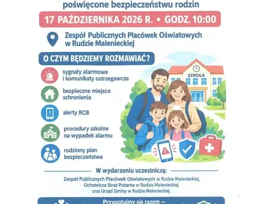 Krajowy Trening Rodzinny w Rudzie Malenickiej – spotkanie o bezpieczeństwie już 17 października