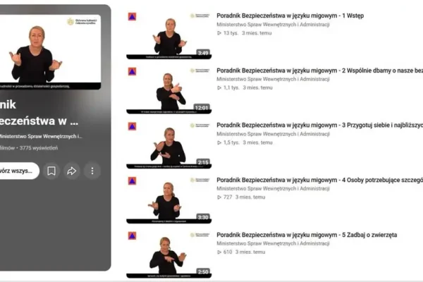 Poradnik bezpieczeństwa w Polskim Języku Migowym – informacje dostępne dla wszystkich mieszkańców