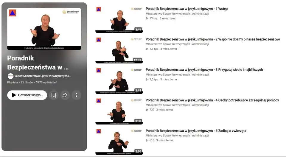 Poradnik bezpieczeństwa w Polskim Języku Migowym – informacje dostępne dla wszystkich mieszkańców