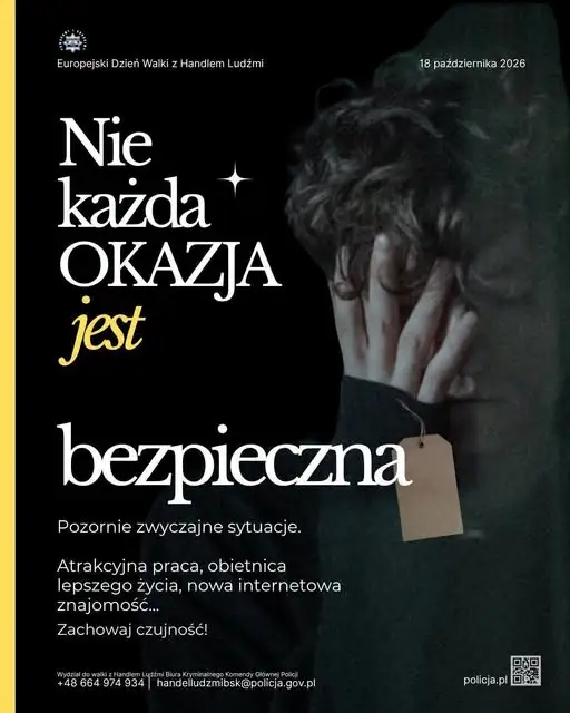 Europejski Dzień Walki z Handlem Ludźmi – zagrożenie, które zaczyna się jak szansa
